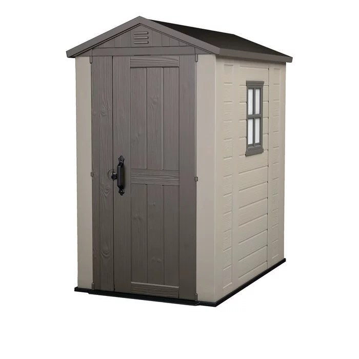 Factor_4x_6_FT_Durable_Resin_Outdoor_Storage_Shed_with_Reinforced_Steel_For_Lawn_Patio_Garden-1_3a2d0df4-307b-47d4-a968-018835d79479.jpg Factor 4x 6 FT Durable Resin Outdoor Storage Shed with Reinforced Steel For Lawn Patio Garden - Image 1