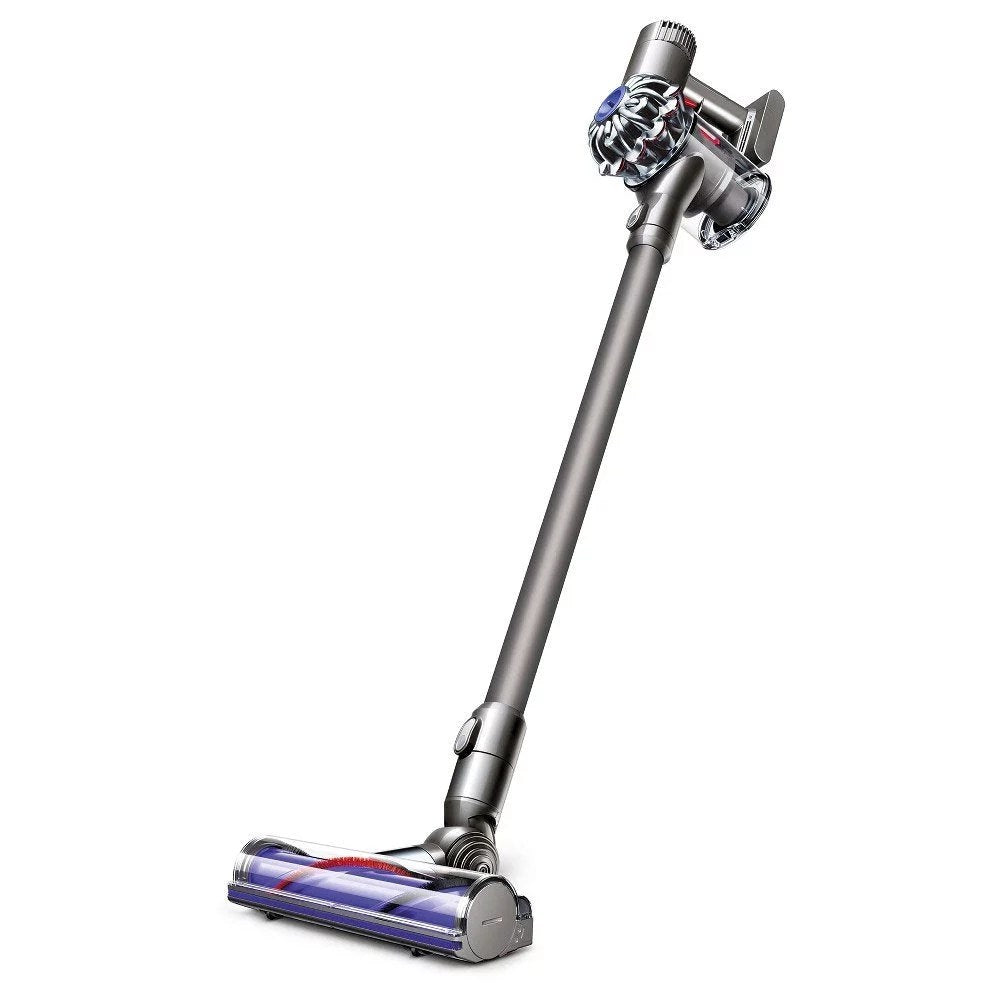 dyson-v6-animal-hand-held-vacuum-gray-1-1_3791ec97-50df-4356-a704-ed8383ce4dab.jpg Dyson V6 Animal Cord-Free Stick Vacuum – Slate Gray Color, Soft Steel - Image 1