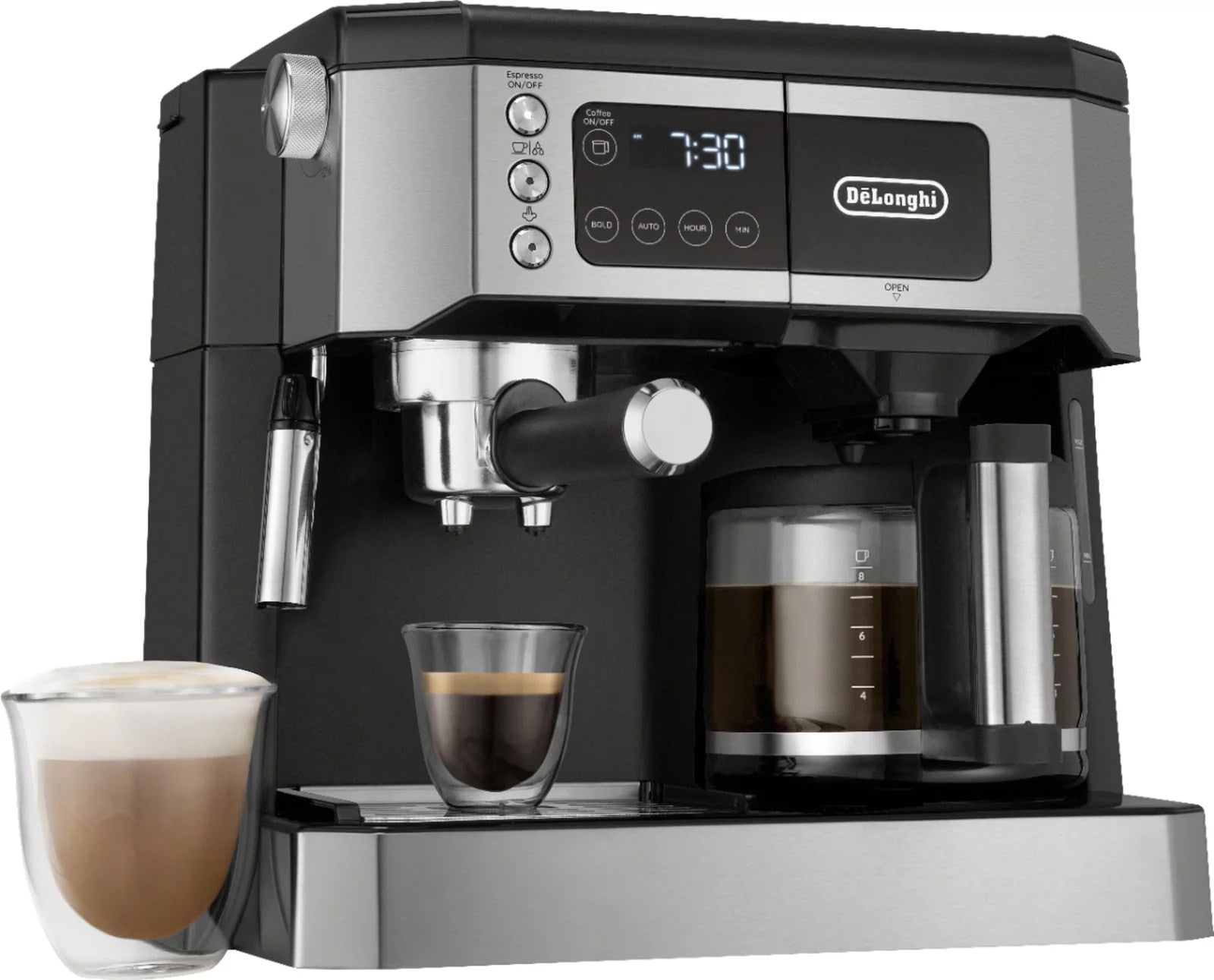 set-p200263kp-009z_32aa1ee2-990d-46bc-bb1d-f0810e7d344b-scaled-1-1.jpg De’Longhi COM530M – Digital All-in-One Combination Coffee and Espresso Machine – Black and Stainless Steel - Image 1