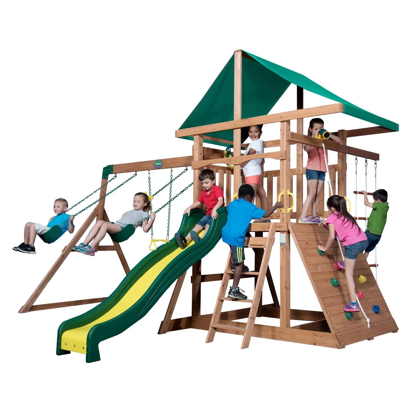 shopping_48-1_d9d3e7f9-6755-473d-a64e-fb5cfa340593.jpg Backyard Discovery Mount McKinley All Cedar Wood Swing Set - Image 1